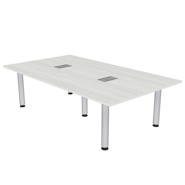 47.25 in W, 84 in L, 29 in H, Engineered Wood Top, White